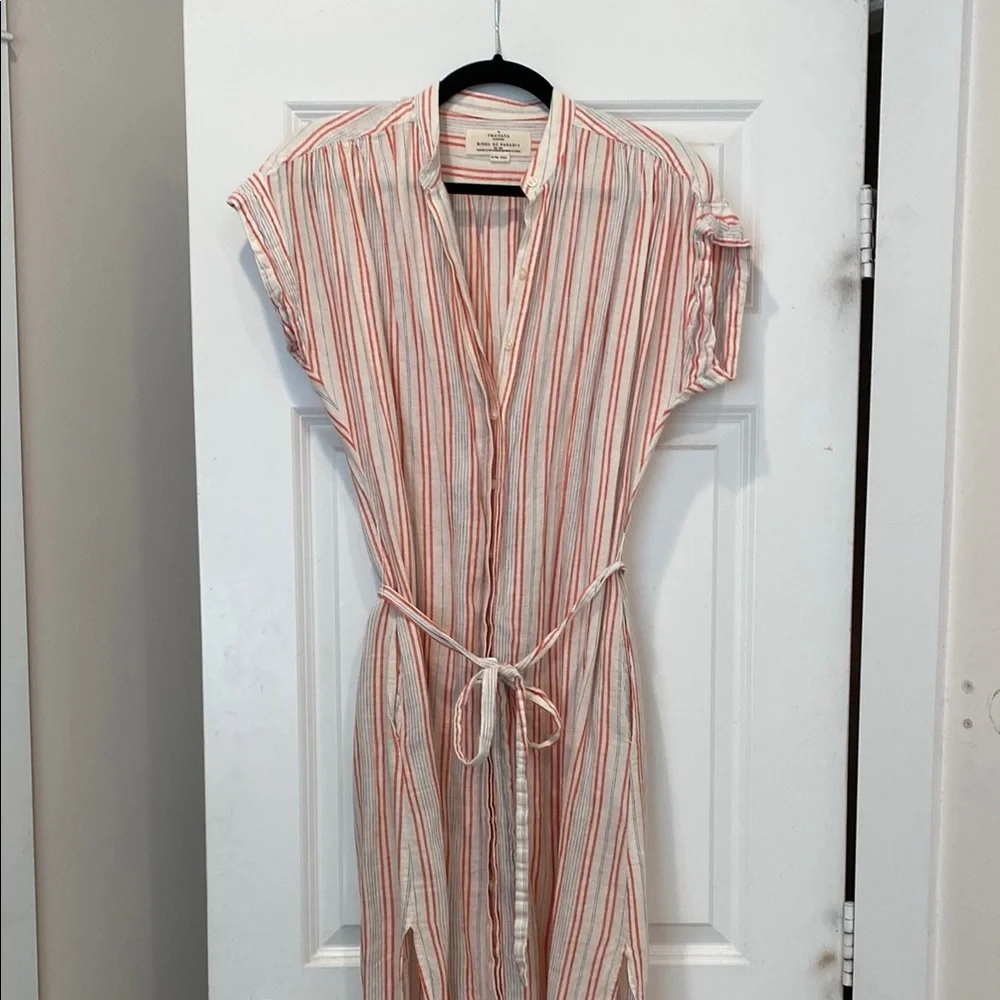 Birds of Paradis Astrid Striped Linen Button-Down Dress Size XS - Picture 4 of 9